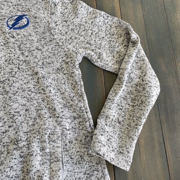 NHL Tampa Bay Lightning Mock Neck Gray Womens Sweater - Size M 8/10 (T8) - Picture 4 of 9